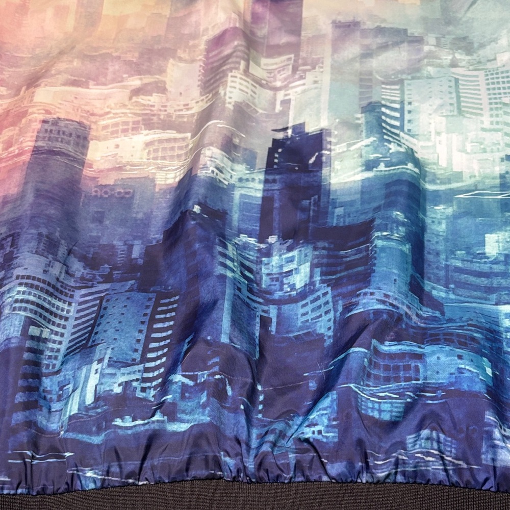 Multicolor Cityscape Bomber Jacket - image 8